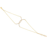 0.21ct 14k Yellow Gold Diamond Lady's Bracelet